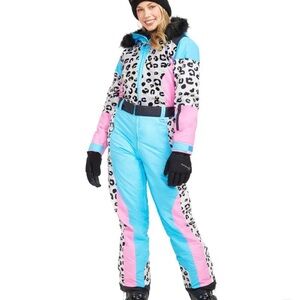 Tipsy Elves Black Performance Snow Wear Women's Medium w matching goggles
